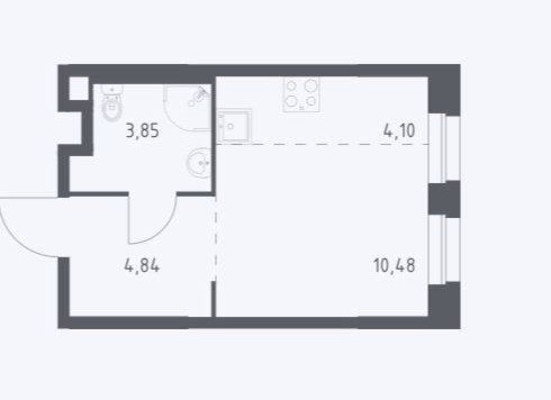 Продам однокомнатную (1-комн.) квартиру (долевое), Куприна пр-кт, 13, Сосенское п