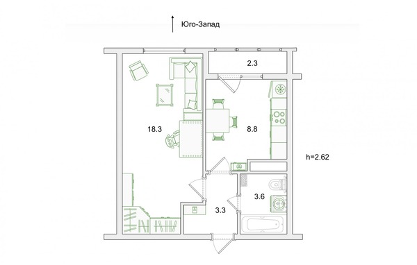 Продам однокомнатную (1-комн.) квартиру, Шувалова ул, 44, Мурино п