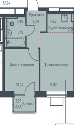 Продам двухкомнатную (2-комн.) квартиру (долевое), Ленина ул, Богданиха д
