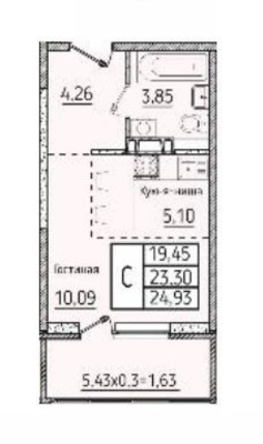 Продам однокомнатную (1-комн.) квартиру, Котанова ул, 7к2, Новороссийск г