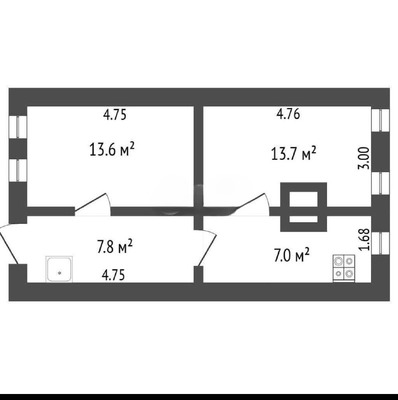Продам двухкомнатную (2-комн.) квартиру, Просвещения ул, 4, Ишим г