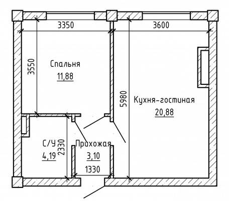 Продам однокомнатную (1-комн.) квартиру, Ахохова ул, 104, Нальчик г