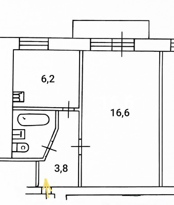 Продам однокомнатную (1-комн.) квартиру, Киргизская ул, 6, Ростов-на-Дону г