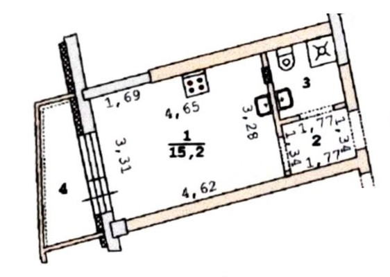 Продам однокомнатную (1-комн.) квартиру, Рощинская ул, 39, Екатеринбург г