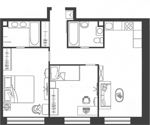 Продам двухкомнатную (2-комн.) квартиру (долевое), Автозаводская ул, 23, Москва г