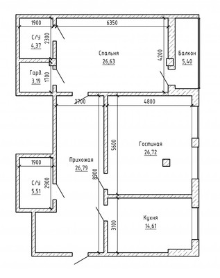 Продам трехкомнатную (3-комн.) квартиру, Биттирова ул, 123, Нальчик г