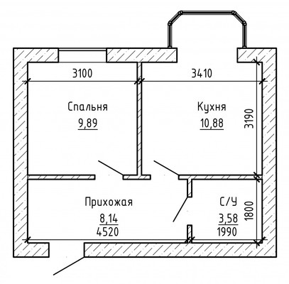 Продам однокомнатную (1-комн.) квартиру, Кабардинская ул, 228ка, Нальчик г