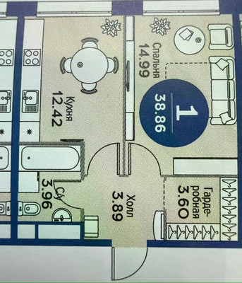 Продам однокомнатную (1-комн.) квартиру, Новоалексеевская ул, 16к4, Москва г