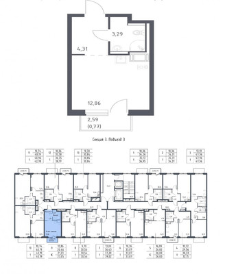 Продам однокомнатную (1-комн.) квартиру, 1, Виллози гп
