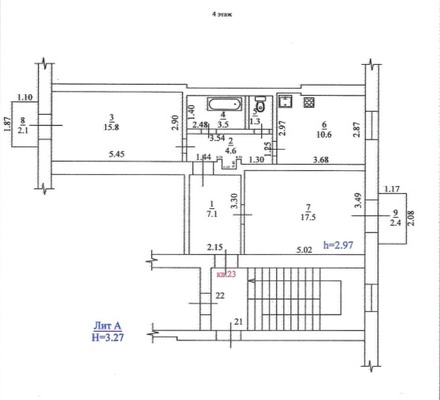 Продам двухкомнатную (2-комн.) квартиру, Красная ул, 50, Кропоткин г