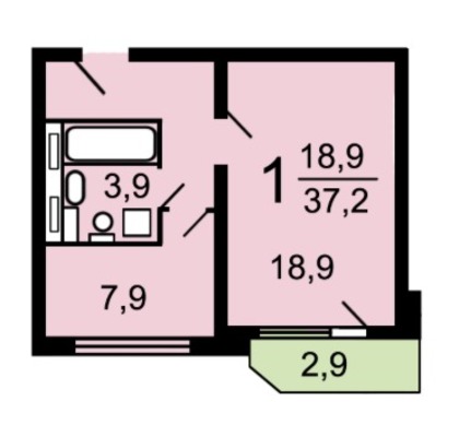 Продам однокомнатную (1-комн.) квартиру, Донецкая ул, 12, Москва г