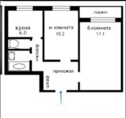 Продам двухкомнатную (2-комн.) квартиру, Россошанская ул, 13к1, Москва г