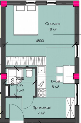 Продам однокомнатную (1-комн.) квартиру, Батурина ул, 1, Симферополь г