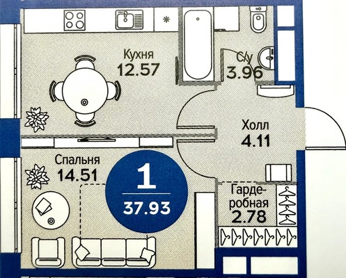 Продам однокомнатную (1-комн.) квартиру, Новоалексеевская ул, 16к4, Москва г