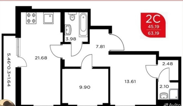 Продам трехкомнатную (3-комн.) квартиру, Конгрессная ул, 21, Краснодар г