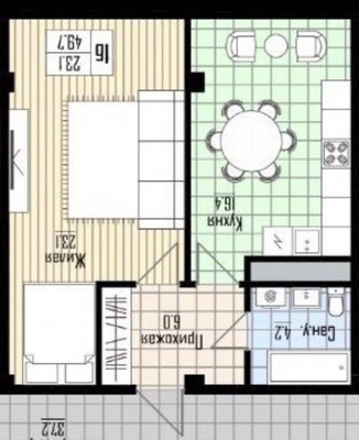 Продам однокомнатную (1-комн.) квартиру, Тарчокова ул, 33, Нальчик г