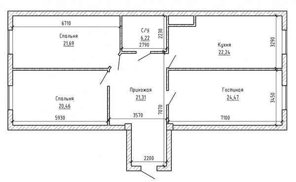 Продам трехкомнатную (3-комн.) квартиру, ОДС ул, 3, Нальчик г