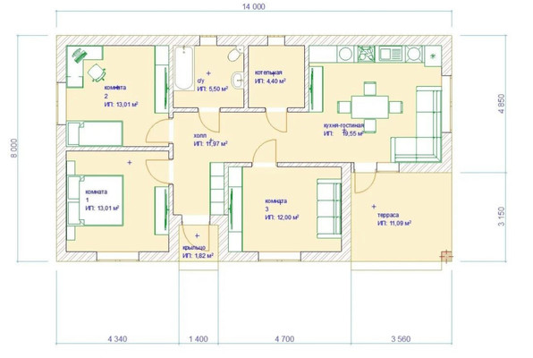 Продам дом, Агатовая ул, 6, Борисовка с, 0 км от города