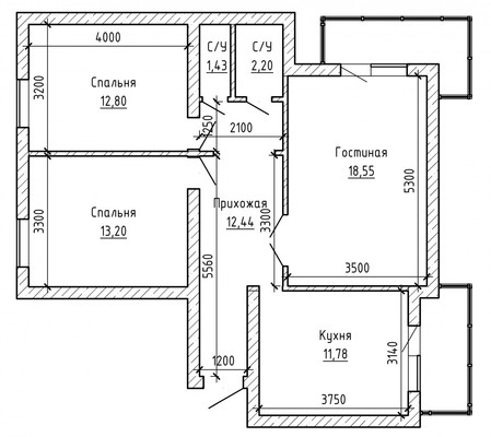 Продам трехкомнатную (3-комн.) квартиру, Ю.А.Гагарина ул, 14, Нальчик г