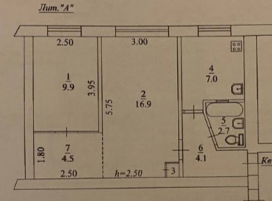 Продам двухкомнатную (2-комн.) квартиру, Военный городок ул, 82, Тихорецк г