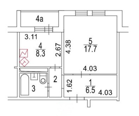 Продам однокомнатную (1-комн.) квартиру, ГСК-2 Юбилейный тер, 1к2, Подольской машинно-испытательной станции п