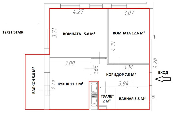 Продам двухкомнатную (2-комн.) квартиру, Столичная ул, 6к3, Кудрово г