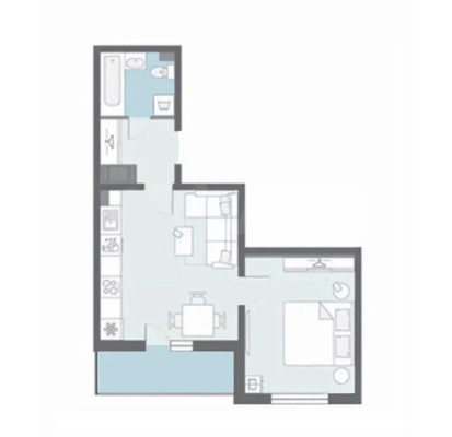 Продам однокомнатную (1-комн.) квартиру, Дыбенко ул, 5к6, Санкт-Петербург г