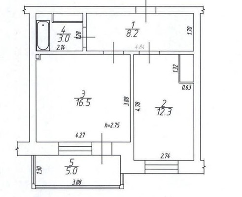 Продам однокомнатную (1-комн.) квартиру, Ледовая ул, 11, Ханты-Мансийск г