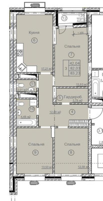 Продам трехкомнатную (3-комн.) квартиру, Рашита Салахова ул, 2, Казань г