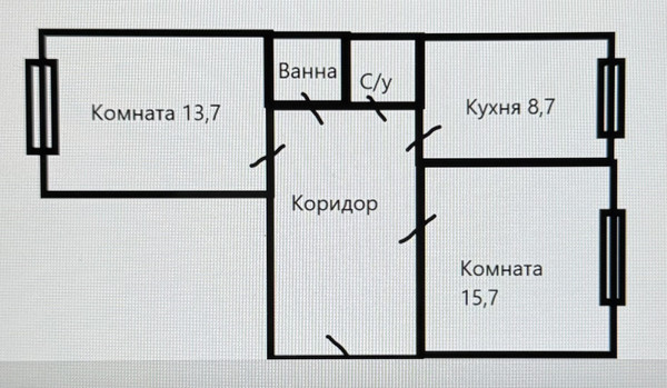 Продам двухкомнатную (2-комн.) квартиру, Шалавина ул, 49, Рощино гп