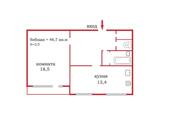 Продам однокомнатную (1-комн.) квартиру, Крыленко ул, 43Ак1, Санкт-Петербург г