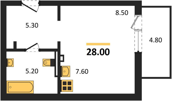 Продам однокомнатную (1-комн.) квартиру, Тихорецкая ул, 5к3, Калининград г