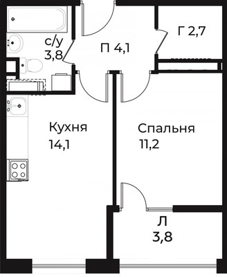 Продам однокомнатную (1-комн.) квартиру, Куприна пр-кт, 36к1, Сосенское п