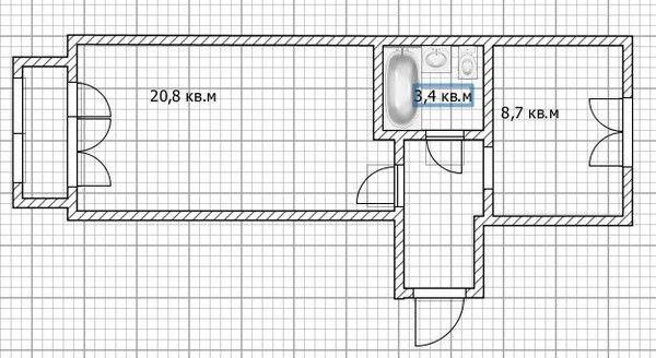 Продам однокомнатную (1-комн.) квартиру, Менжинского пер, 70, Брянск г