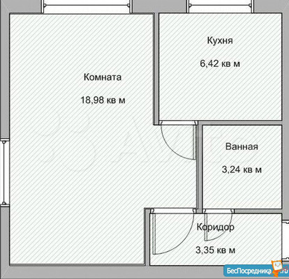 Продам однокомнатную (1-комн.) квартиру, Свердлова ул, 20/26, Рошаль г