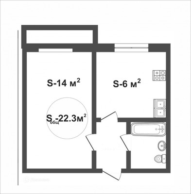 Продам однокомнатную (1-комн.) квартиру, Мефодиевская ул, 118, Новороссийск г