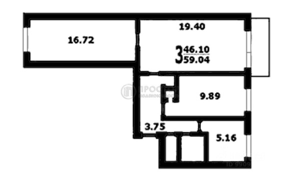Продам трехкомнатную (3-комн.) квартиру, Пулковская ул, 3к1, Москва г