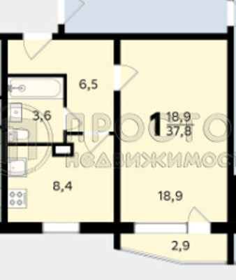 Продам однокомнатную (1-комн.) квартиру, Ленская ул, 28, Москва г