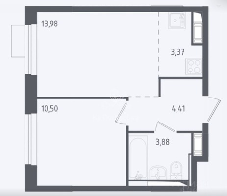 Продам двухкомнатную (2-комн.) квартиру, 1/1, Юрлово д
