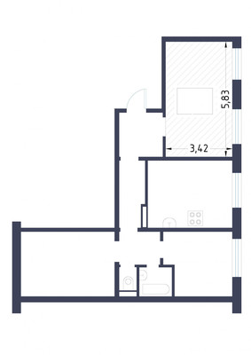 Продам комнату в 3-комн. квартире, Маршала Захарова ул, 22Ак1, Санкт-Петербург г
