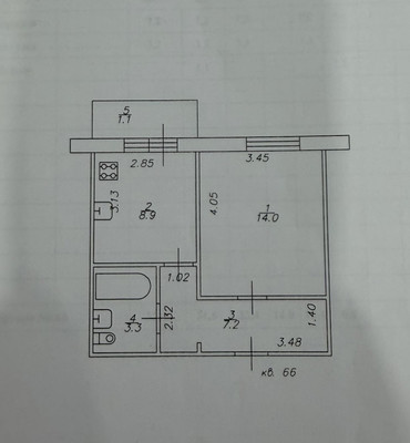Продам однокомнатную (1-комн.) квартиру, Четаева ул, 60, Казань г