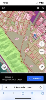 Продам участок 10 соток, ИЖС, Черноморская ул, Анапа г, 0 км от города