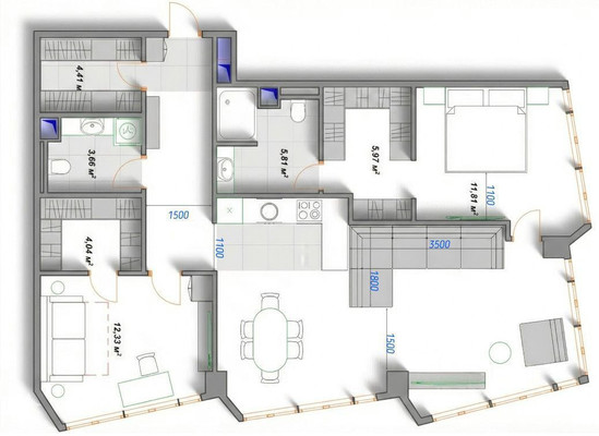 Продам трехкомнатную (3-комн.) квартиру, Летниковская ул, 11к1, Москва г