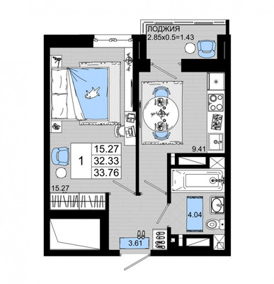 Продам однокомнатную (1-комн.) квартиру, Таганрогская ул, 132к4, Ростов-на-Дону г