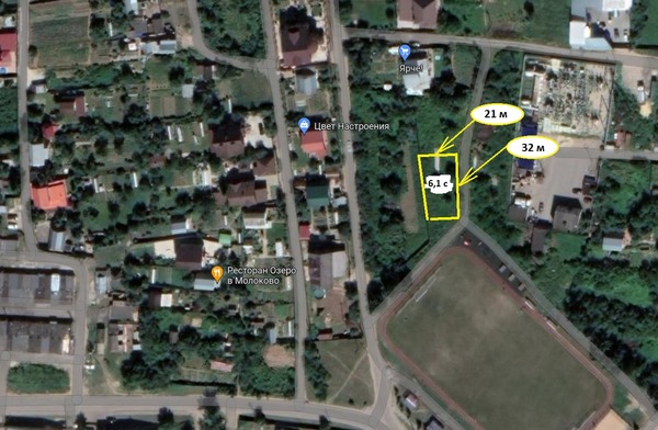 Продам участок 6,1 соток, ИЖС, Спортивная ул, Молоково с, 0 км от города