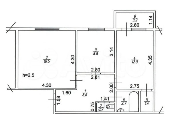 Продам двухкомнатную (2-комн.) квартиру, Шевченко ул, 21, Ханты-Мансийск г