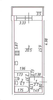 Сдам однокомнатную (1-комн.) квартиру, Полевая Сабировская ул, 45к1, Санкт-Петербург г