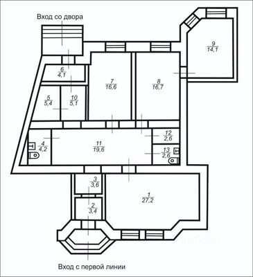 Сдам коммерческое помещение 119 м2, Чистый пер, 3, Москва г
