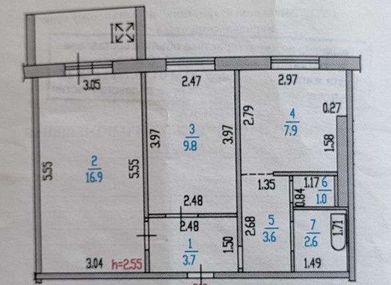 Продам двухкомнатную (2-комн.) квартиру, Малахова ул, 97, Барнаул г