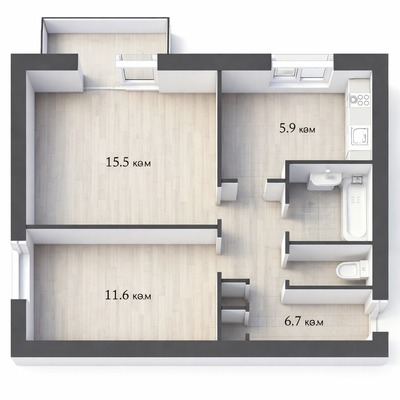 Продам двухкомнатную (2-комн.) квартиру, Высоковольтная ул, 37, Рязань г